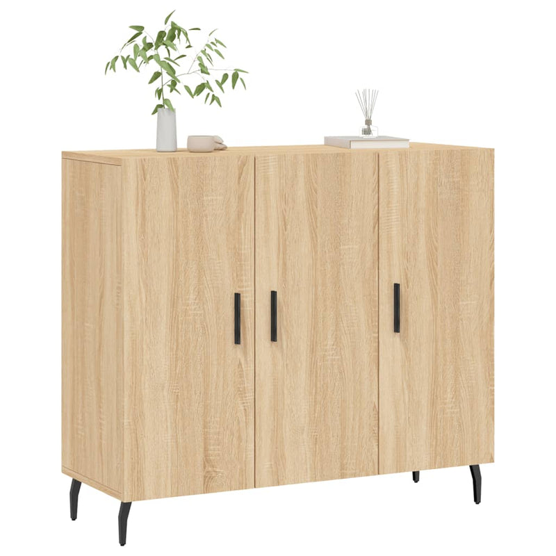 vidaXL sonoma tölgy színű szerelt fa tálalószekrény 90 x 34 x 80 cm