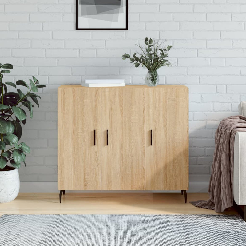 vidaXL sonoma tölgy színű szerelt fa tálalószekrény 90 x 34 x 80 cm