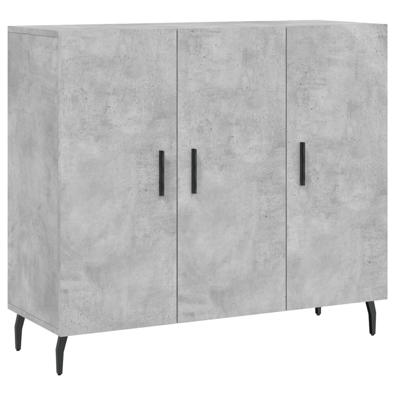 vidaXL betonszürke szerelt fa tálalószekrény 90 x 34 x 80 cm