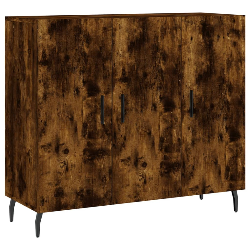 vidaXL füstös tölgy színű szerelt fa tálalószekrény 90 x 34 x 80 cm