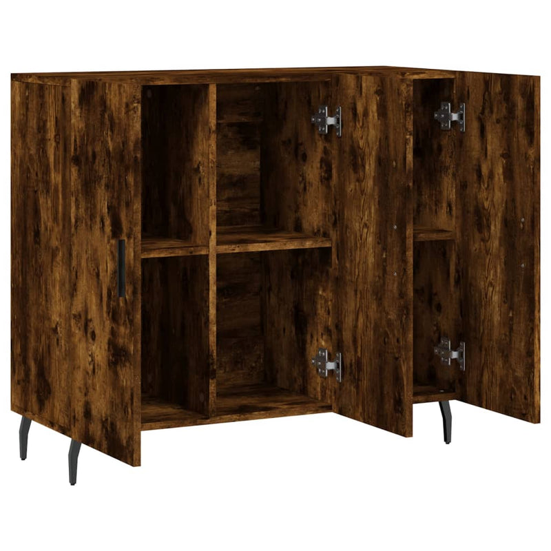 vidaXL füstös tölgy színű szerelt fa tálalószekrény 90 x 34 x 80 cm