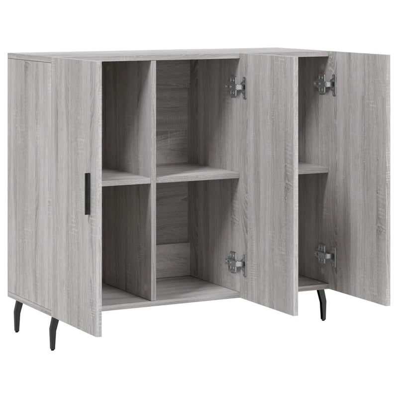 vidaXL szürke sonoma színű szerelt fa tálalószekrény 90 x 34 x 80 cm