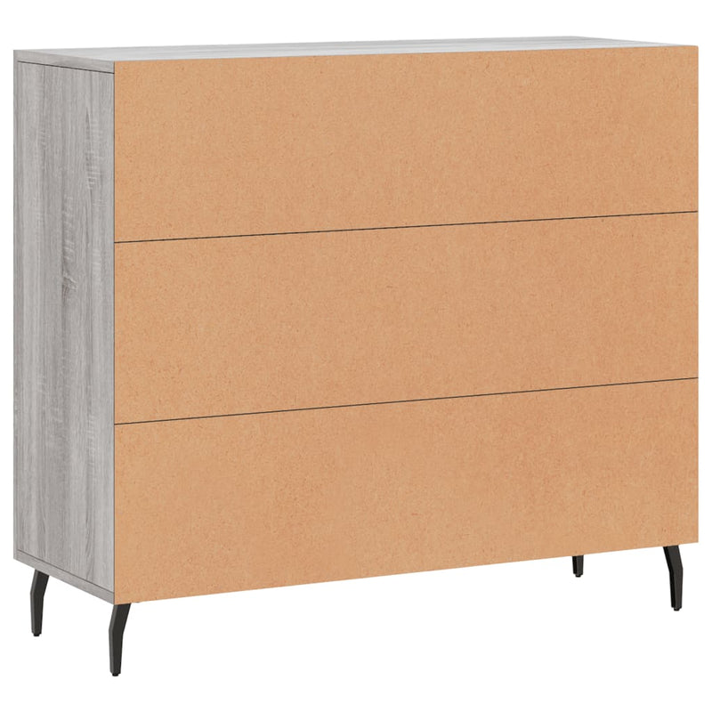 vidaXL szürke sonoma színű szerelt fa tálalószekrény 90 x 34 x 80 cm