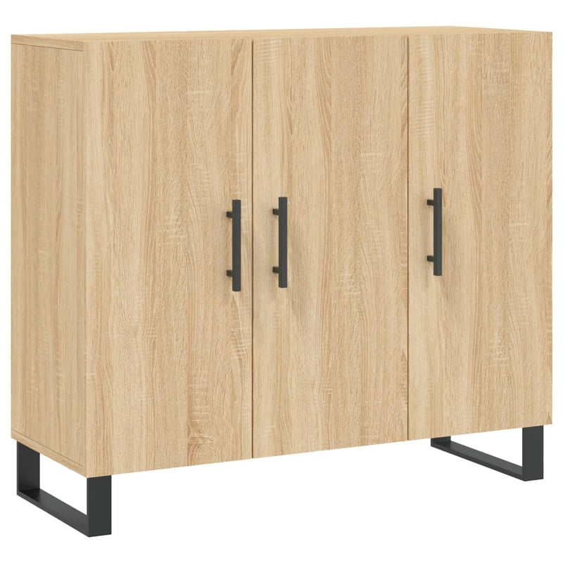 vidaXL sonoma tölgy színű szerelt fa tálalószekrény 90 x 34 x 80 cm