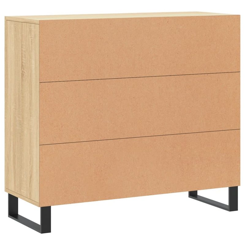 vidaXL sonoma tölgy színű szerelt fa tálalószekrény 90 x 34 x 80 cm