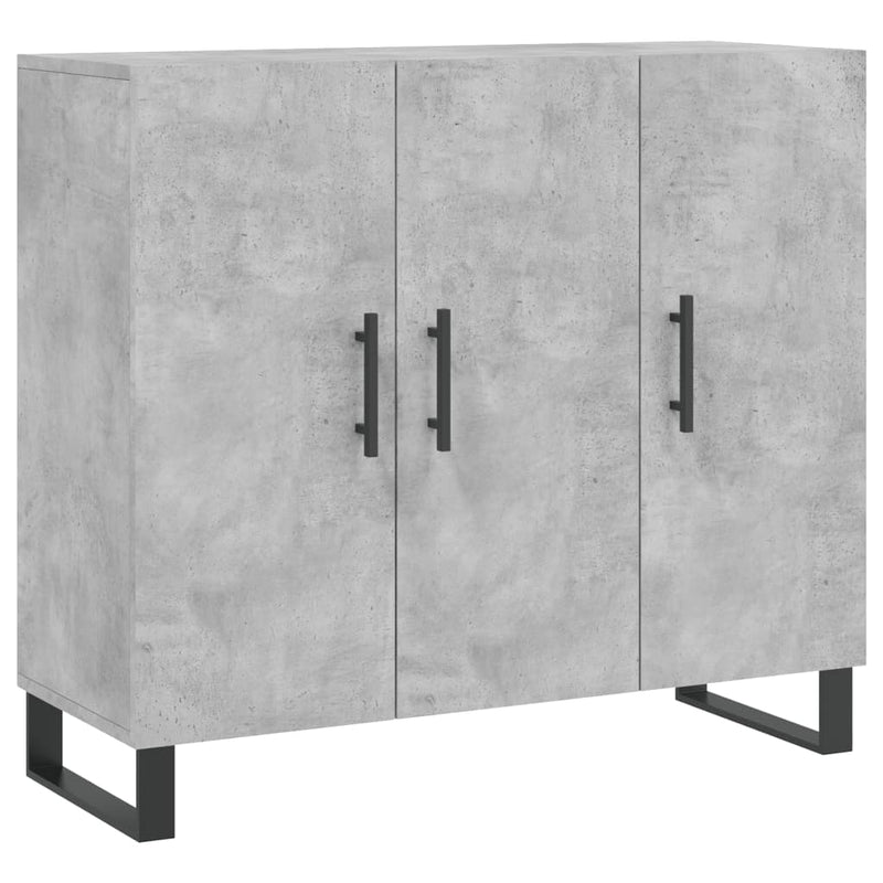 vidaXL betonszürke szerelt fa tálalószekrény 90 x 34 x 80 cm
