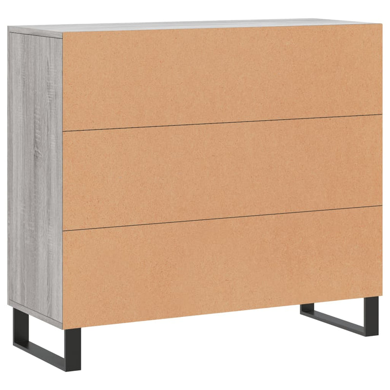 vidaXL szürke sonoma színű szerelt fa tálalószekrény 90 x 34 x 80 cm