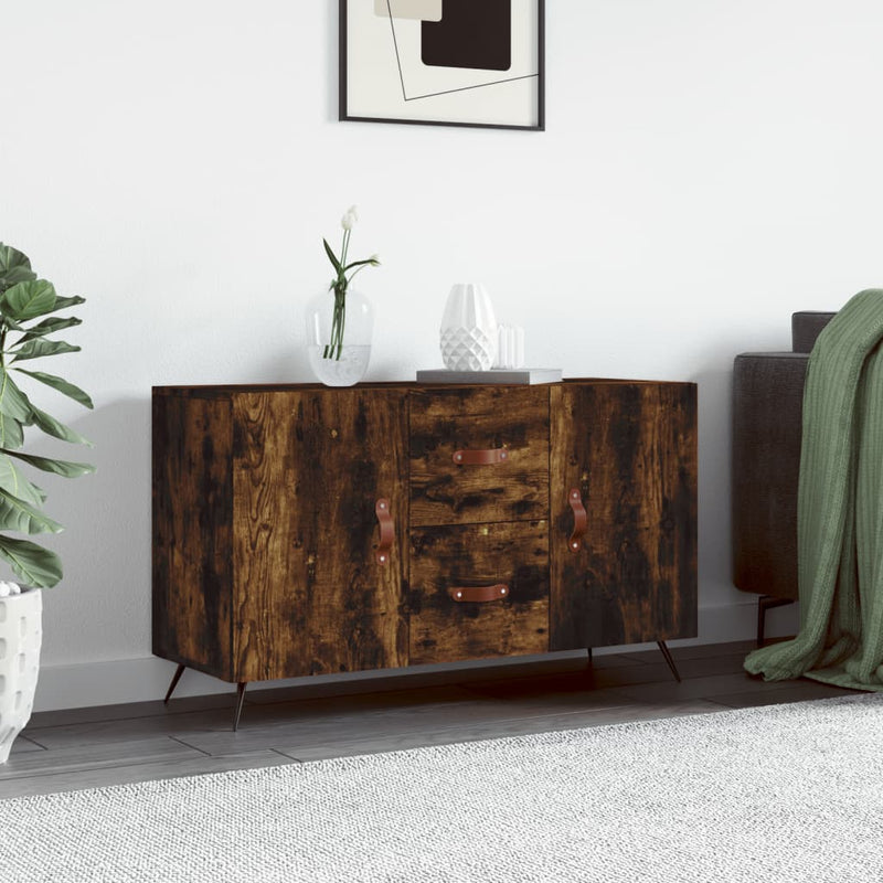 vidaXL füstös tölgy színű szerelt fa tálalószekrény 100 x 36 x 90 cm