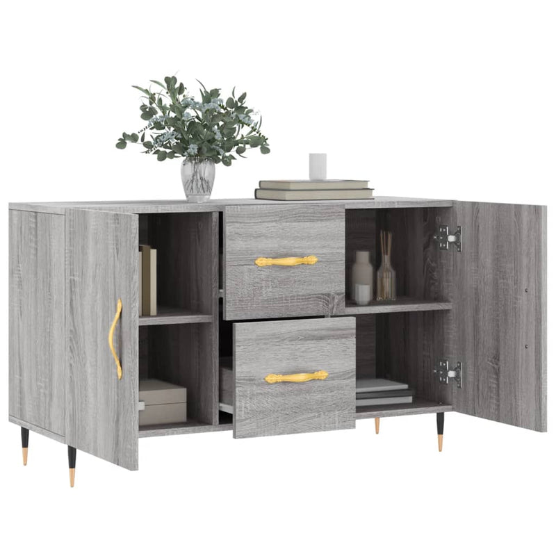 vidaXL szürke sonoma színű szerelt fa tálalószekrény 100 x 36 x 60 cm
