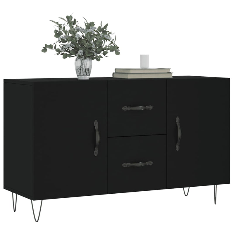 vidaXL fekete szerelt fa tálalószekrény 100 x 36 x 60 cm