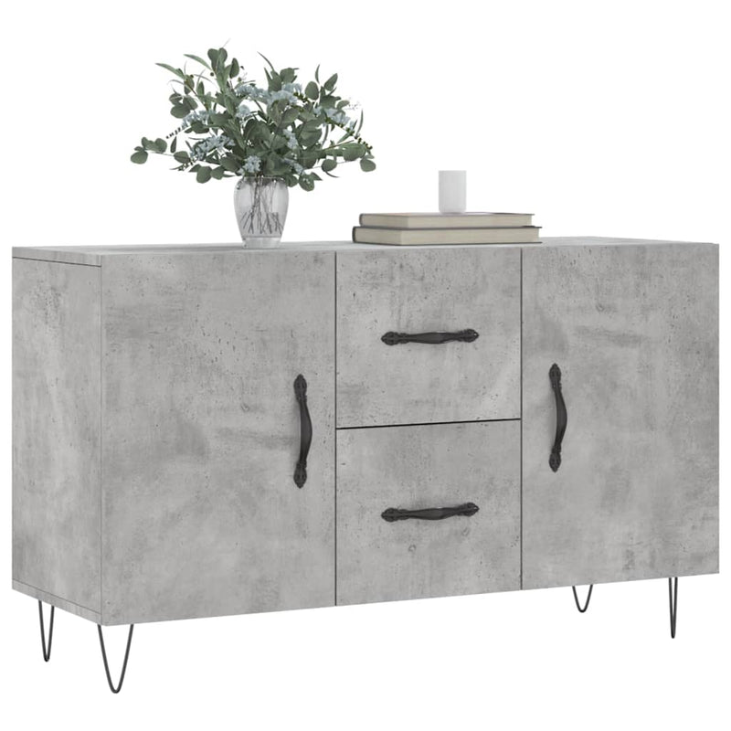 vidaXL betonszürke szerelt fa tálalószekrény 100 x 36 x 60 cm
