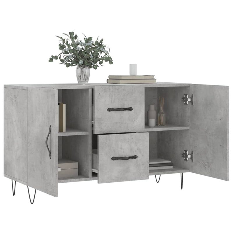 vidaXL betonszürke szerelt fa tálalószekrény 100 x 36 x 60 cm