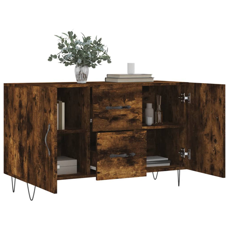 vidaXL füstös tölgy színű szerelt fa tálalószekrény 100 x 36 x 90 cm