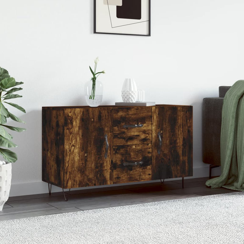 vidaXL füstös tölgy színű szerelt fa tálalószekrény 100 x 36 x 90 cm
