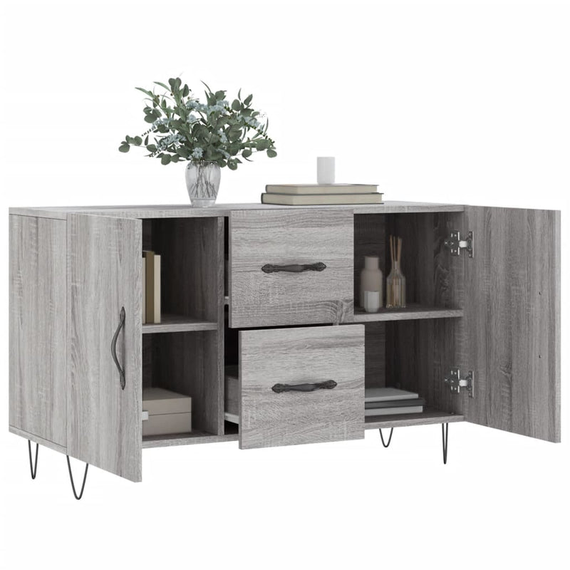 vidaXL szürke sonoma színű szerelt fa tálalószekrény 100 x 36 x 60 cm