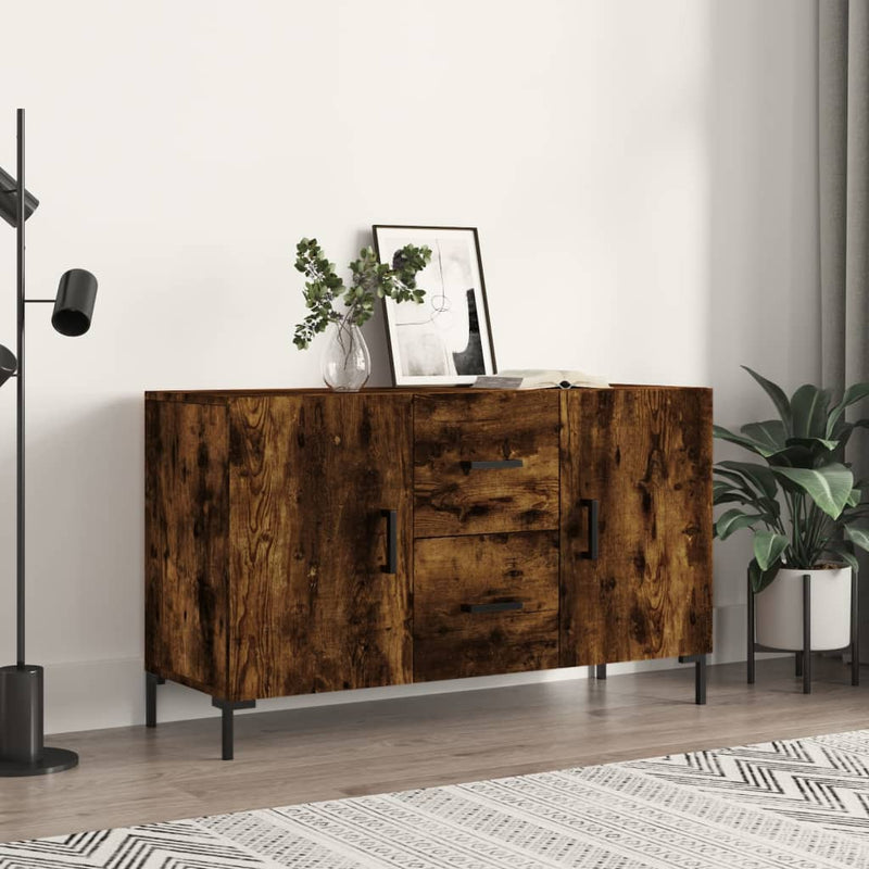 vidaXL füstös tölgy színű szerelt fa tálalószekrény 100 x 36 x 90 cm