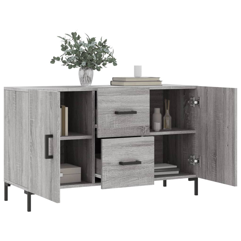 vidaXL szürke sonoma színű szerelt fa tálalószekrény 100 x 36 x 60 cm