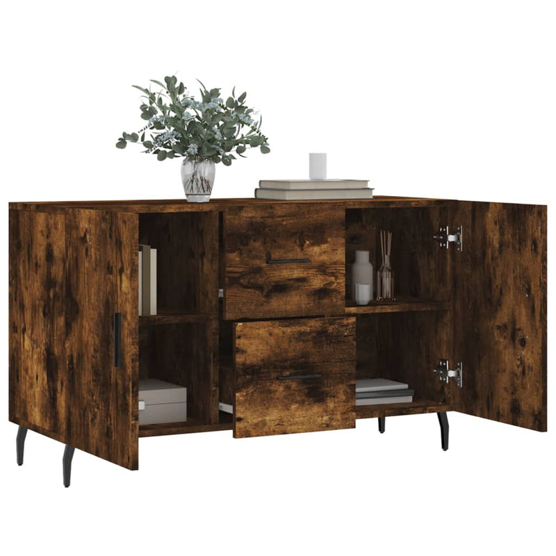 vidaXL füstös tölgy színű szerelt fa tálalószekrény 100 x 36 x 90 cm