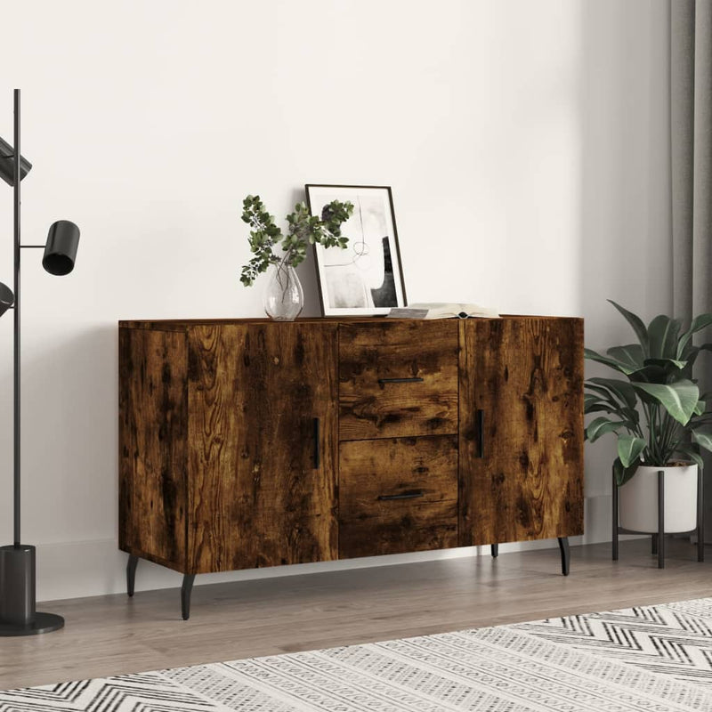 vidaXL füstös tölgy színű szerelt fa tálalószekrény 100 x 36 x 90 cm