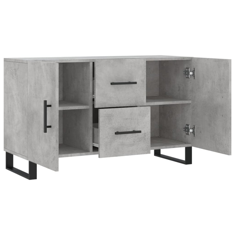 vidaXL betonszürke szerelt fa tálalószekrény 100 x 36 x 60 cm