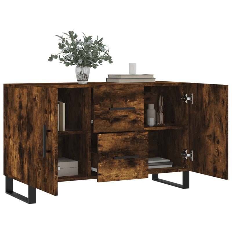 vidaXL füstös tölgy színű szerelt fa tálalószekrény 100 x 36 x 90 cm