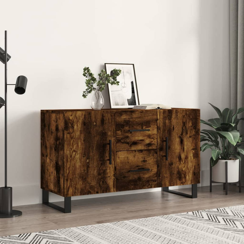 vidaXL füstös tölgy színű szerelt fa tálalószekrény 100 x 36 x 90 cm