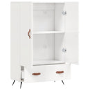 vidaXL magasfényű fehér szerelt fa magasszekrény 69,5 x 31 x 115 cm