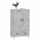 vidaXL betonszürke szerelt fa magasszekrény 69,5 x 31 x 115 cm