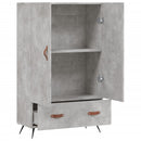 vidaXL betonszürke szerelt fa magasszekrény 69,5 x 31 x 115 cm