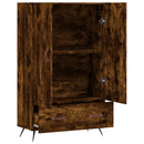 vidaXL füstös tölgy színű szerelt fa magasszekrény 69,5 x 31 x 115 cm