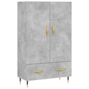vidaXL betonszürke szerelt fa magasszekrény 69,5 x 31 x 115 cm