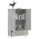 vidaXL betonszürke szerelt fa magasszekrény 69,5 x 31 x 115 cm