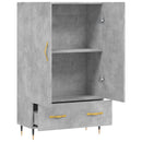 vidaXL betonszürke szerelt fa magasszekrény 69,5 x 31 x 115 cm