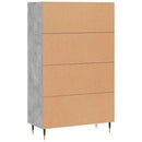 vidaXL betonszürke szerelt fa magasszekrény 69,5 x 31 x 115 cm