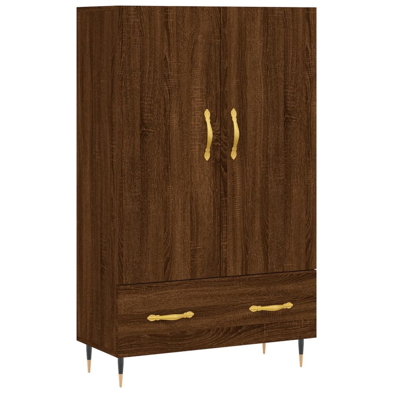 vidaXL barna tölgyszínű szerelt fa magasszekrény 69,5 x 31 x 115 cm