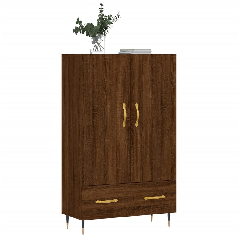 vidaXL barna tölgyszínű szerelt fa magasszekrény 69,5 x 31 x 115 cm