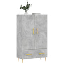 vidaXL betonszürke szerelt fa magasszekrény 69,5 x 31 x 115 cm