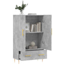vidaXL betonszürke szerelt fa magasszekrény 69,5 x 31 x 115 cm