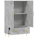 vidaXL betonszürke szerelt fa magasszekrény 69,5 x 31 x 115 cm