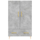 vidaXL betonszürke szerelt fa magasszekrény 69,5 x 31 x 115 cm