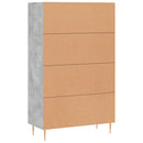 vidaXL betonszürke szerelt fa magasszekrény 69,5 x 31 x 115 cm