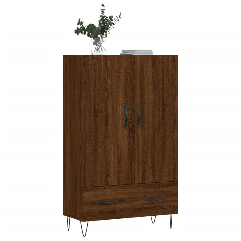 vidaXL barna tölgyszínű szerelt fa magasszekrény 69,5 x 31 x 115 cm