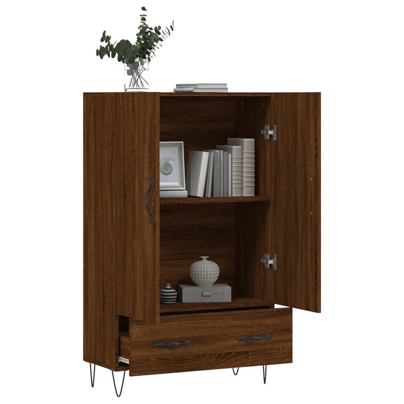vidaXL barna tölgyszínű szerelt fa magasszekrény 69,5 x 31 x 115 cm