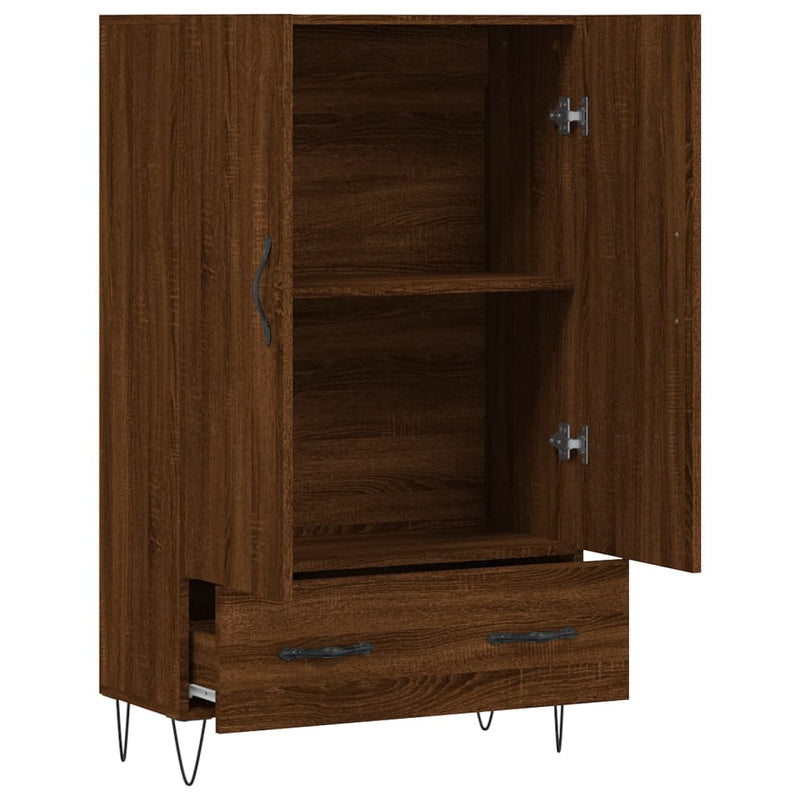 vidaXL barna tölgyszínű szerelt fa magasszekrény 69,5 x 31 x 115 cm