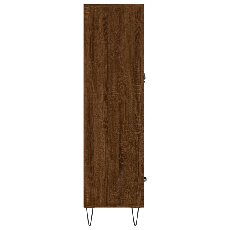 vidaXL barna tölgyszínű szerelt fa magasszekrény 69,5 x 31 x 115 cm