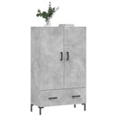 vidaXL betonszürke szerelt fa magasszekrény 69,5 x 31 x 115 cm