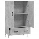 vidaXL betonszürke szerelt fa magasszekrény 69,5 x 31 x 115 cm
