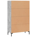 vidaXL betonszürke szerelt fa magasszekrény 69,5 x 31 x 115 cm