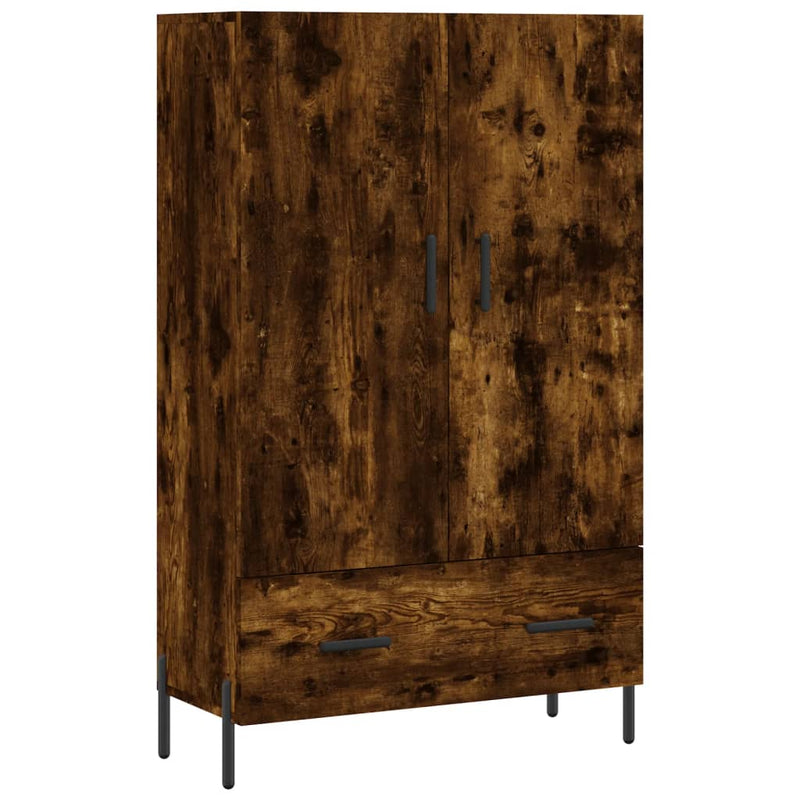 vidaXL füstös tölgy színű szerelt fa magasszekrény 69,5 x 31 x 115 cm