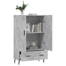 vidaXL betonszürke szerelt fa magasszekrény 69,5 x 31 x 115 cm